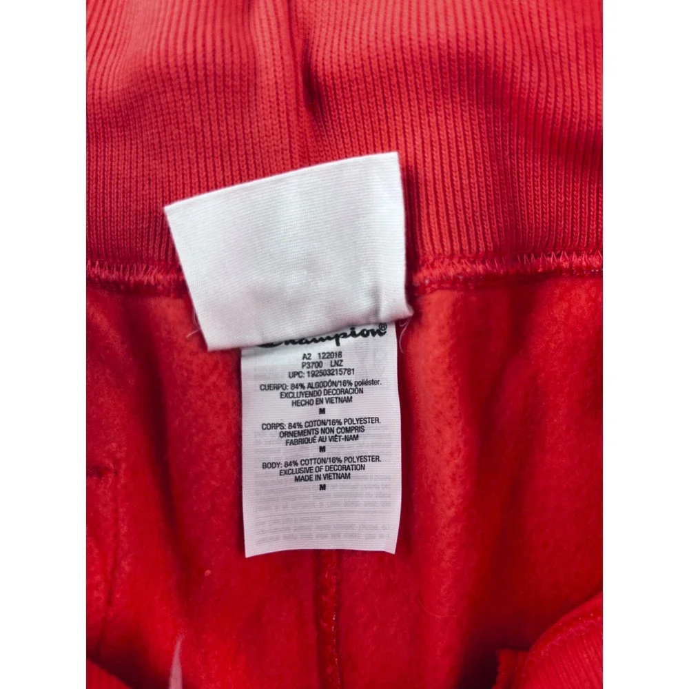 Champion Sweatpants Womens M Reverse Weave Stretch Waist Rib Cuffs Red‎ NWT - Picture 9 of 13